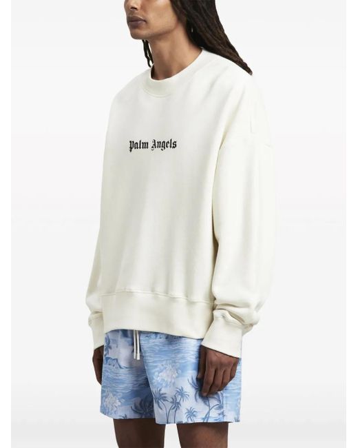 Palm Angels White Sweatshirt for men