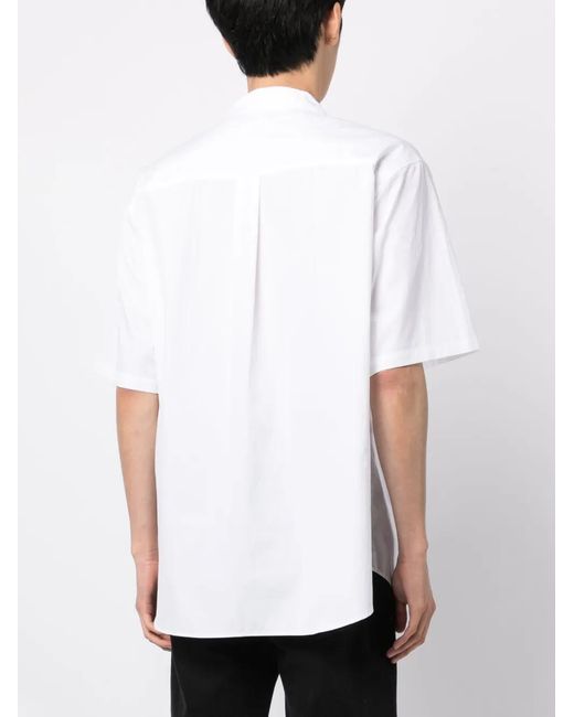 Undercover White Rebel Short-Sleeve Cotton Shirt for men