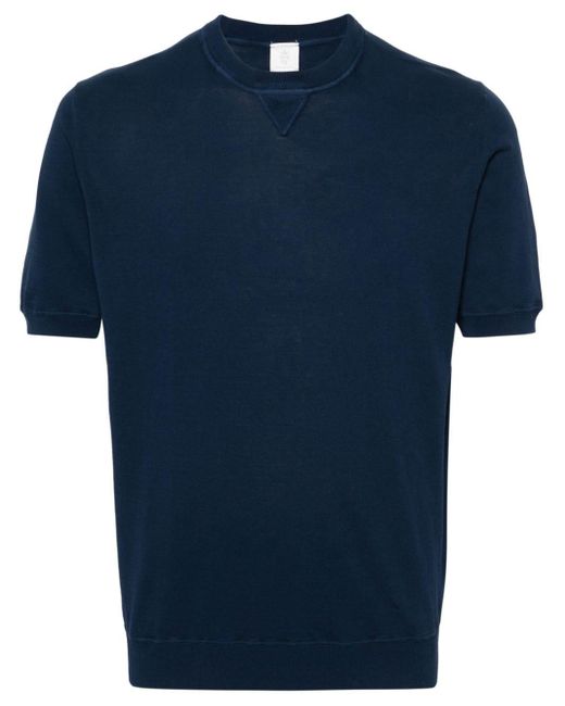 Camiseta de punto fino Eleventy de hombre de color Blue