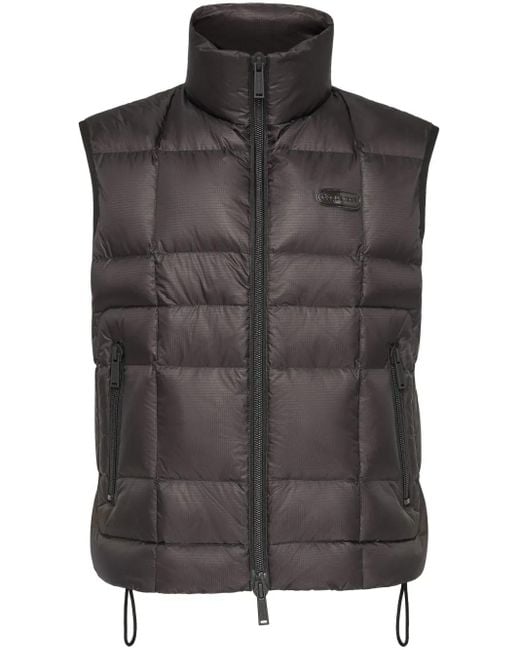 DSquared² Black High-Neck Padded Vest for men