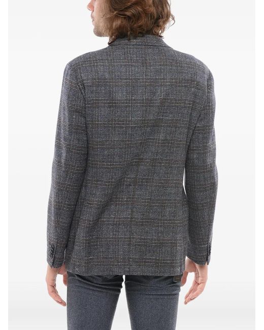 Corneliani Gray Nino Danieli Checked Blazer for men