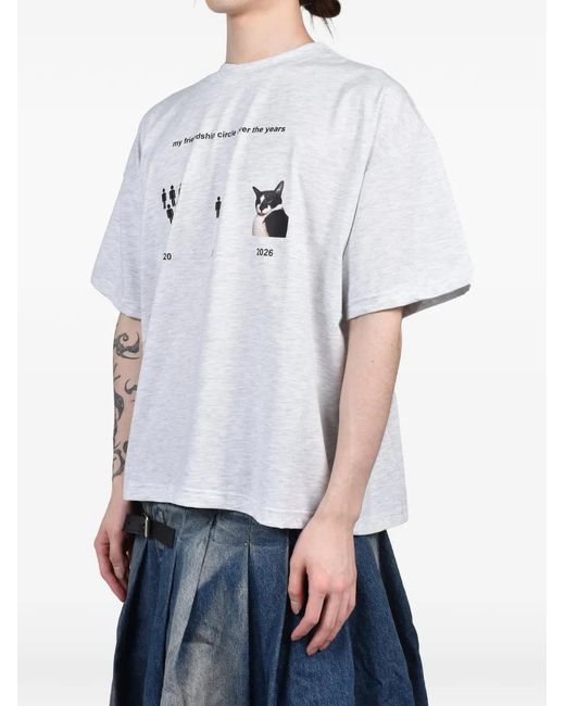 Domenico Orefice White Friendship Graphic-Print T-Shirt for men