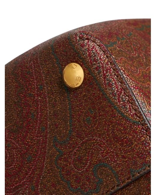 Etro Brown Paisley Jacquard Libra Tote