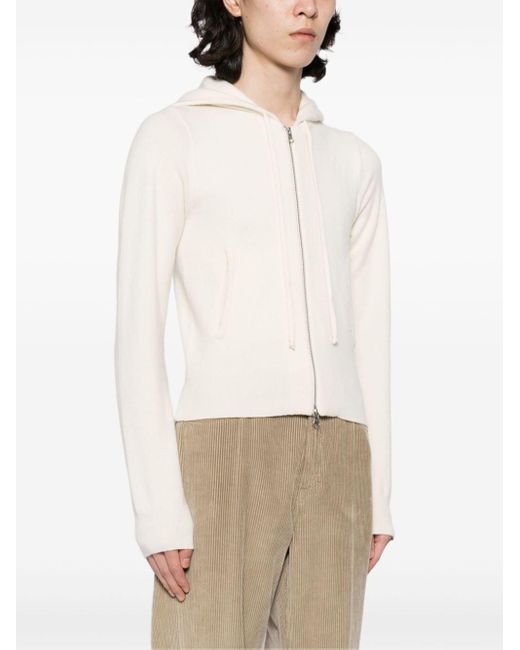 Sudadera con capucha y cremallera Extreme Cashmere de color White