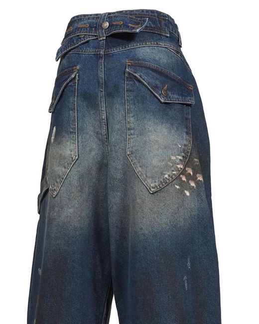 Jaded London Blue Colossus Painted Shorts