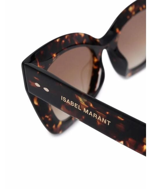 Isabel Marant Brown Tortoise-Shell Effect Sunglasses