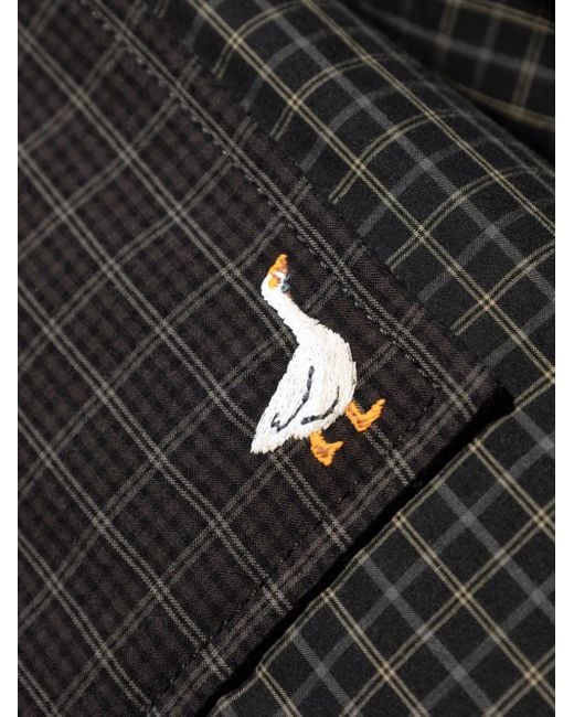 Moschino Black Checked Shirt Jacket for men