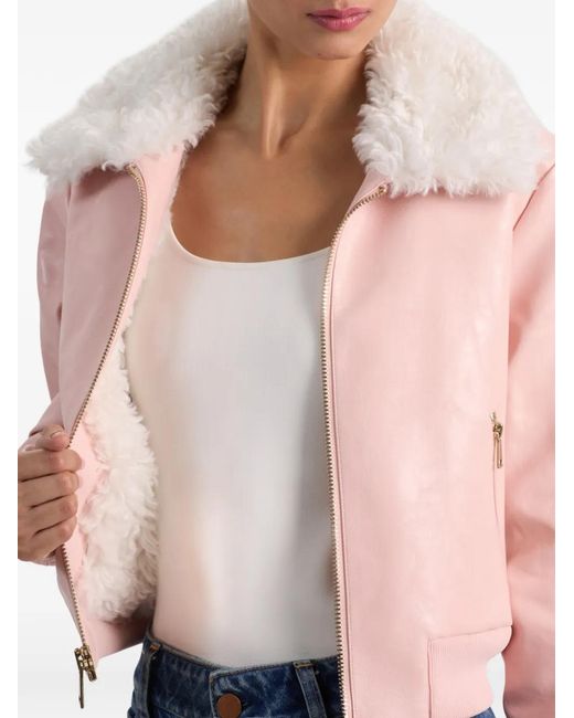 Alice + Olivia Pink Collar Jacket