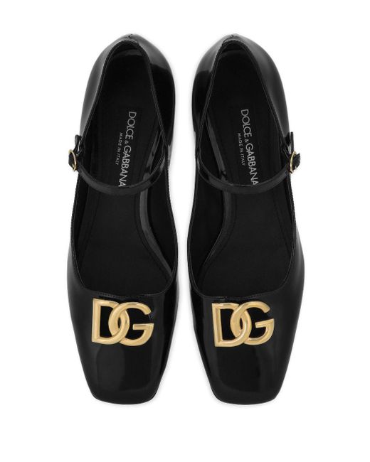 Dolce & Gabbana Black Logo-plaque Mary Jane