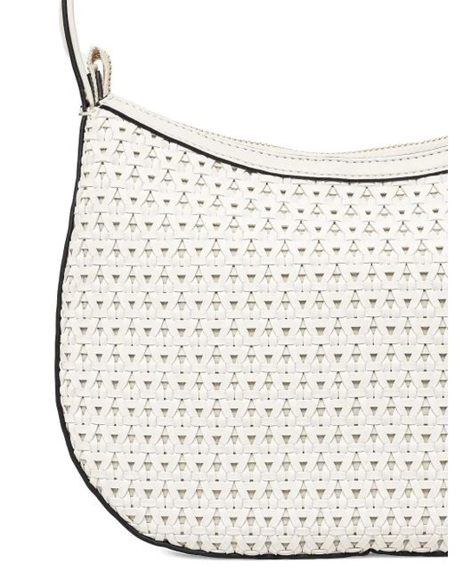 Twinset White Woven Top-Handle Tote Bag