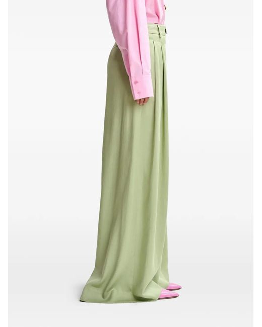 Essentiel Antwerp Green Justicia Wide-Leg Trousers