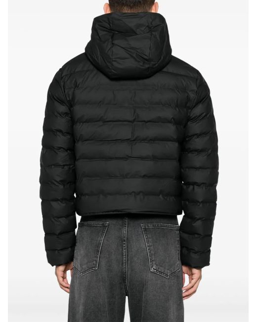 Rains Black Lohja Puffer Jacket for men
