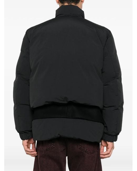 Sacai Black Layered-Design Padded Jacket for men