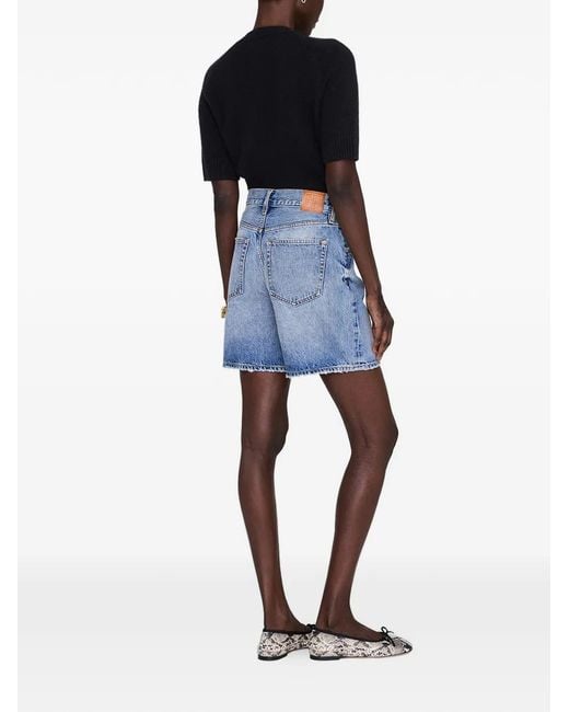 Anine Bing Blue "Heath" Short
