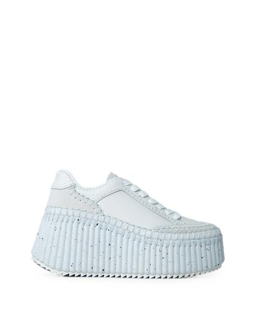 Chloé Blue Nama Platform Sneakers