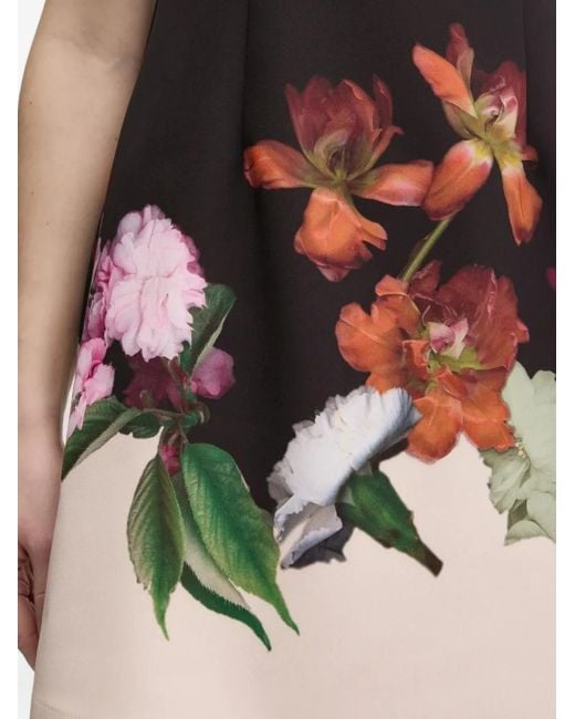 Desigual Black Floral-Print Skater Dress