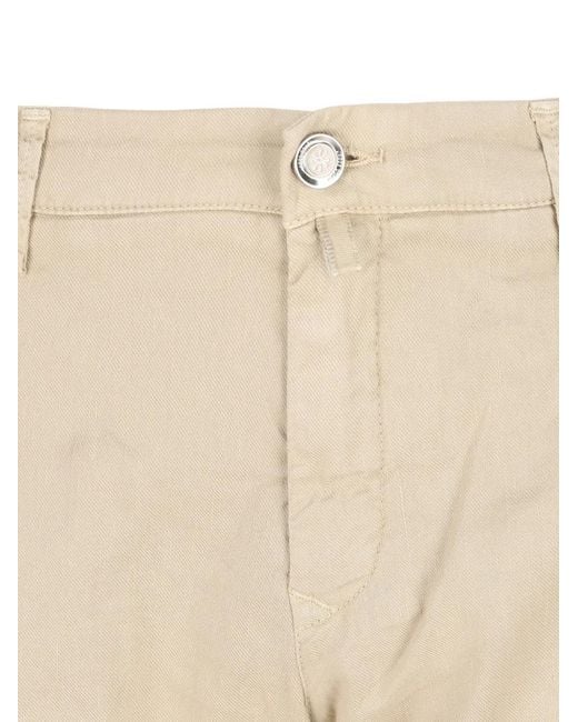 Jacob Cohen Natural Button-Fastening Trousers for men