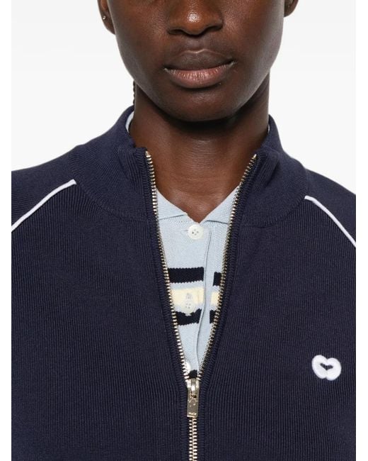 Maje Blue Zip-Up Jacket