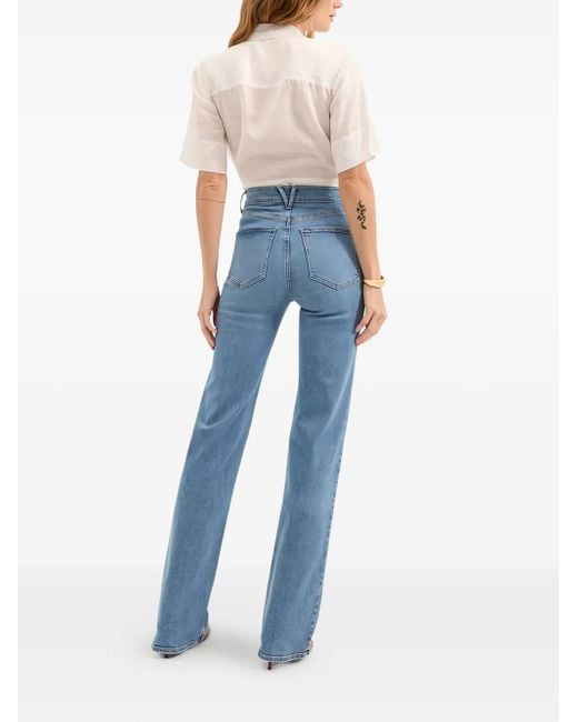 Flared wide-leg jeans Veronica Beard de color Blue