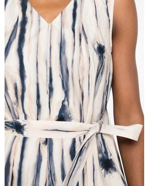 High White Tie-Dye Midi Dress