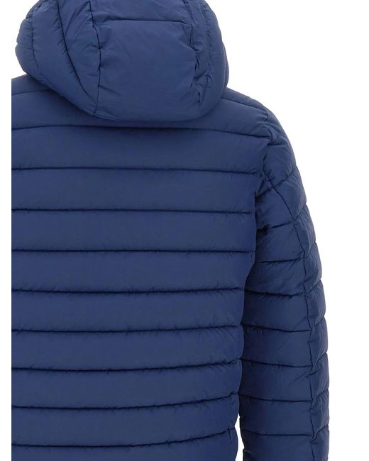 Save The Duck Blue Zip-Up Hooded Jacket for men