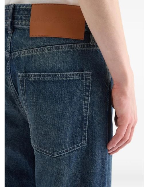 メンズ Jil Sander マルチステッチ パンツ Blue