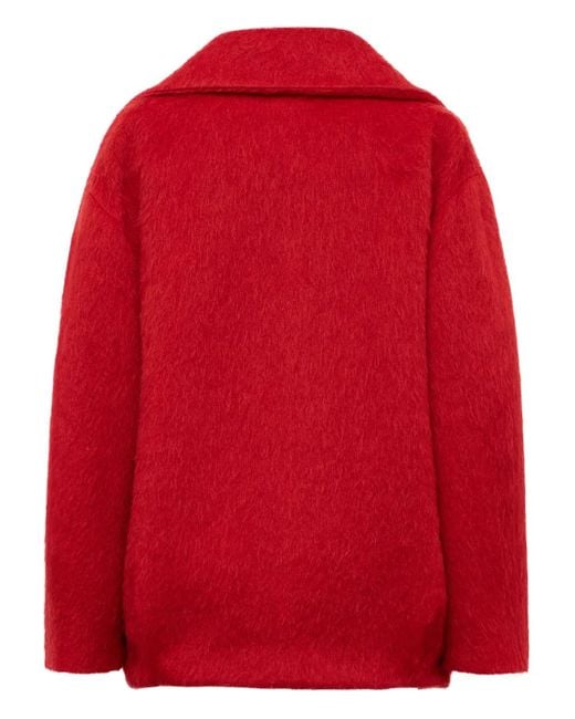MSGM Red Double-Breasted Coat