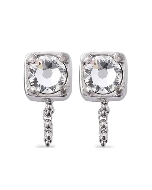 Jil Sander White Chain-Detail Earrings