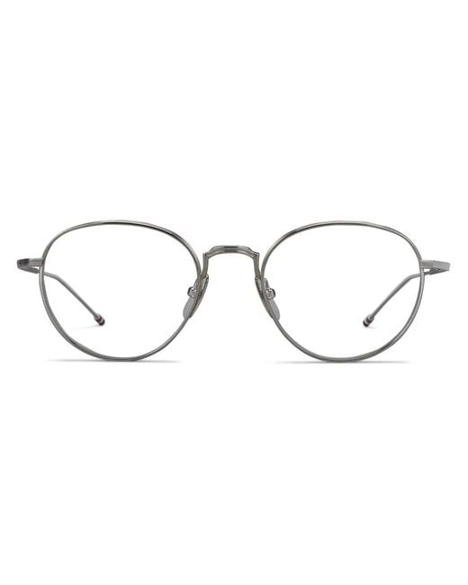 Thom Browne Metallic Round-Frame Titanium Glasses