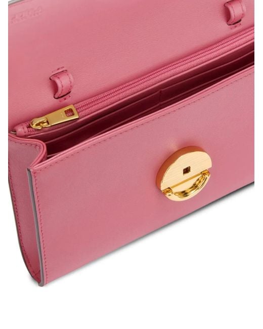 Furla Pink Ball-Clasp Leather Mini Bag