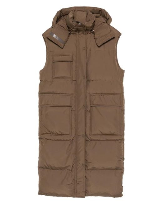Marc O' Polo Brown Hooded Quilted Vest