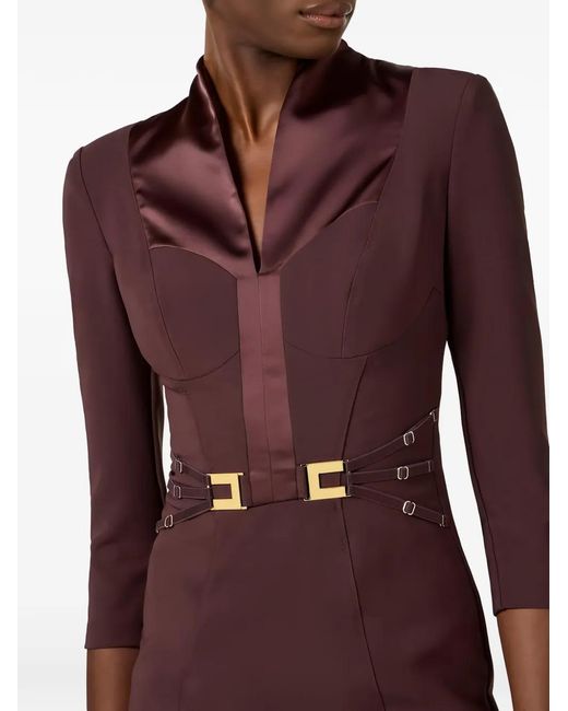 Elisabetta Franchi Purple Dress