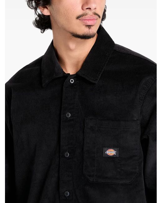 メンズ Dickies コーデュロイ シャツ Black