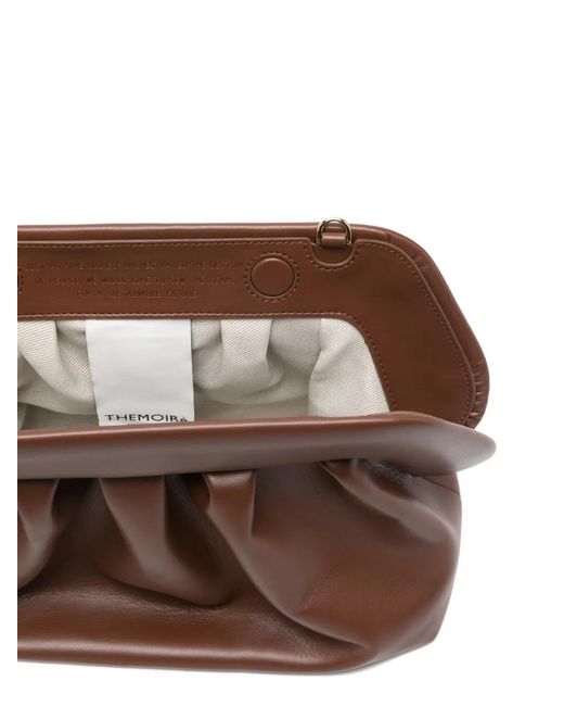 THEMOIRÈ Brown Bios Gathered Clutch Bag