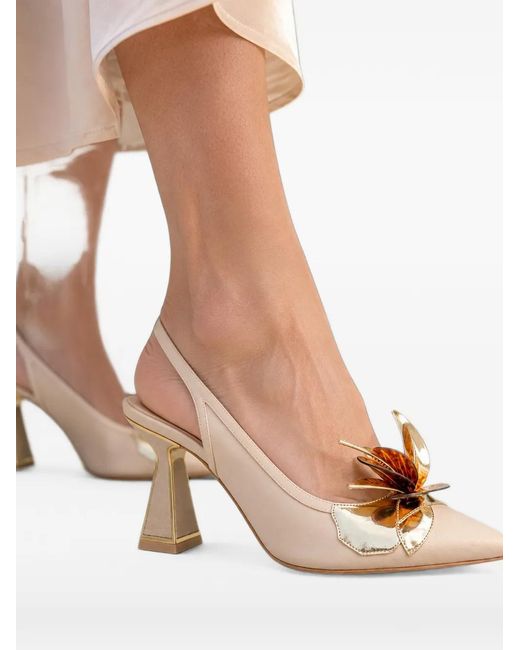 Kat Maconie Natural Tamannaah Slingback Pumps