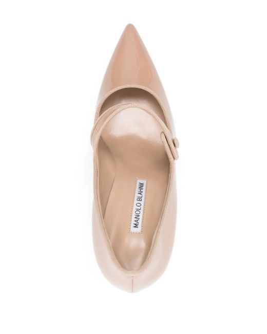 Manolo Blahnik Pink Campari 105Mm Patent Pumps