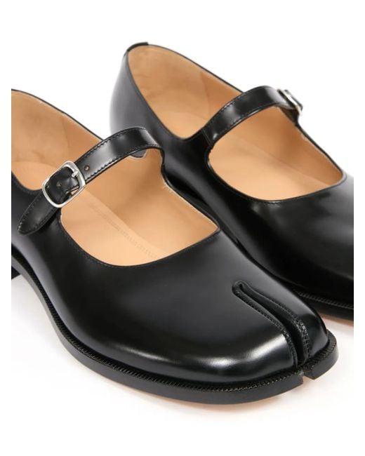 Maison Margiela Black Taby Mary-Jane Leather Loafers for men