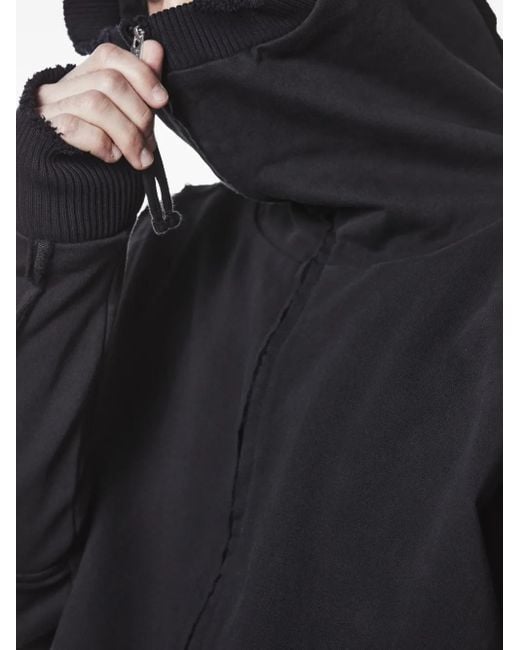 Thom Krom Black Frayed High-neck Zip-up Jacket for men
