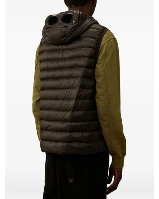 C P Company Black D. D. Shell Goggle Down Gilet for men