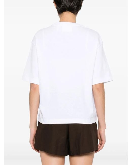 Axel Arigato White Logo-Print Cotton T-Shirt