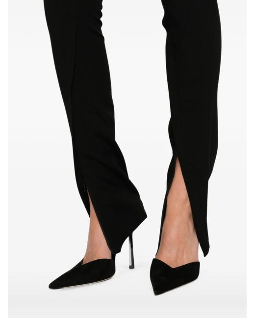 LA PISCINE Black Split-Hem Trousers