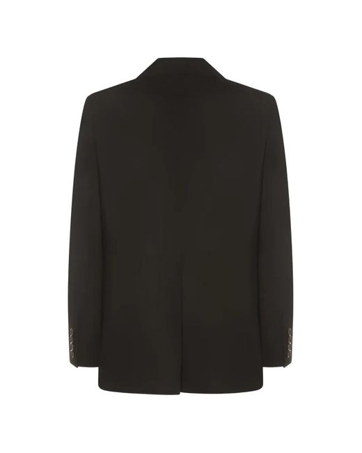 The Row Black Notched-Lapels Buttoned Blazer