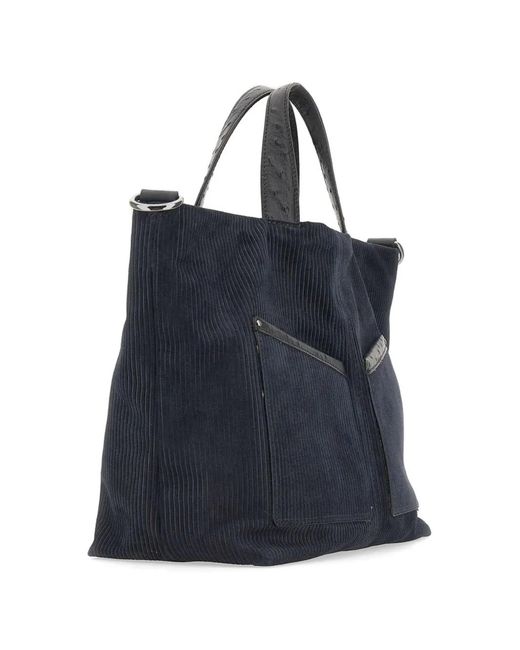 Gianni Chiarini Blue Scilla Suede Tote Bag