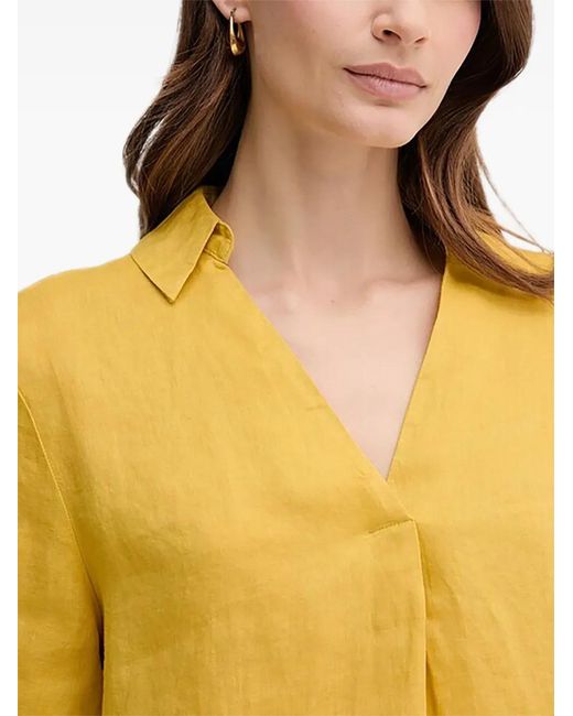 Benetton Yellow V-Neck Top
