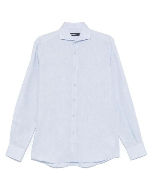 メンズ Karl Lagerfeld リネンシャツ White