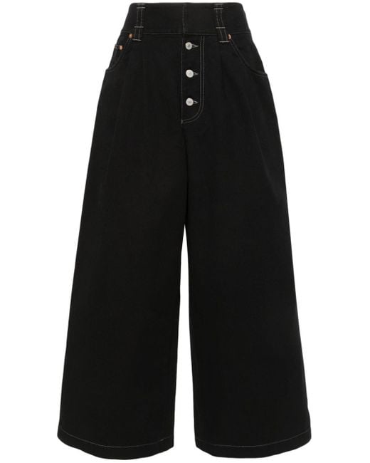 Gucci Black Oversized Denim Cotton Jeans