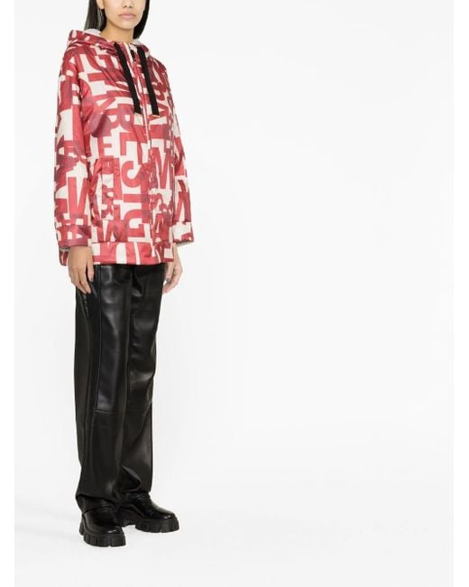 Max Mara Red Wendbarer Kapuzenmantel