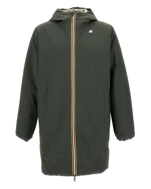 K-Way Green Jacobst Warm Reversible Padded Coat for men