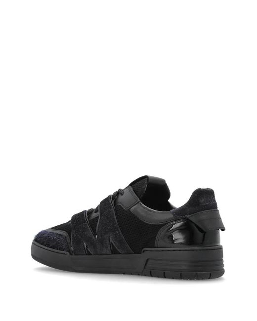 Moschino Black M-Logo Lace-Up Sneakers for men