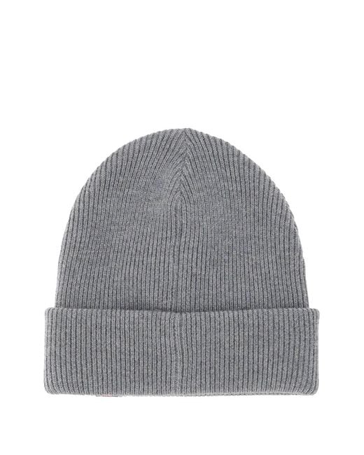 Gucci Gray Ribbed Web Beanie